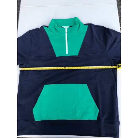 *NEW* Peloton Terry 1/2 Zip Sweatshirt Blue And Green RARE Colorway Men's XL - Picture 4 of 10